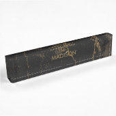 Goldschwarzer Marmor Namensplakette