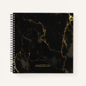 Goldschwarzer Marmor Notizblock (Vorderseite)