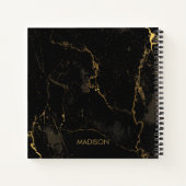 Goldschwarzer Marmor Notizblock (Rückseite)