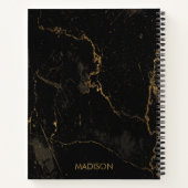 Goldschwarzer Marmor Notizblock (Rückseite)