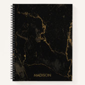 Goldschwarzer Marmor Notizblock (Vorderseite)