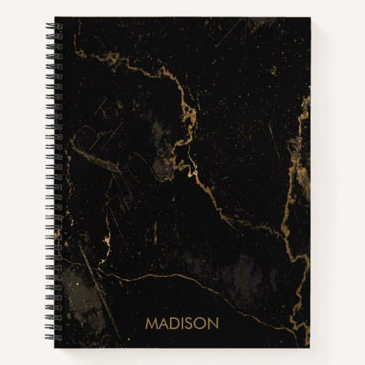 Goldschwarzer Marmor Notizblock (Vorderseite)