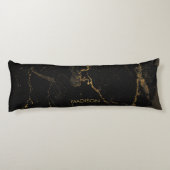 Goldschwarzer Marmor Seitenschläferkissen (Rückseite)