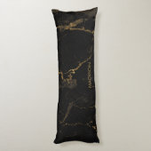 Goldschwarzer Marmor Seitenschläferkissen (Rückseite (Vertikal))