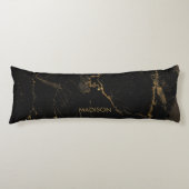 Goldschwarzer Marmor Seitenschläferkissen (Vorderseite)