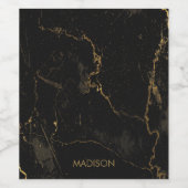 Goldschwarzer Marmor Weinetikett (Einzelnes Label)