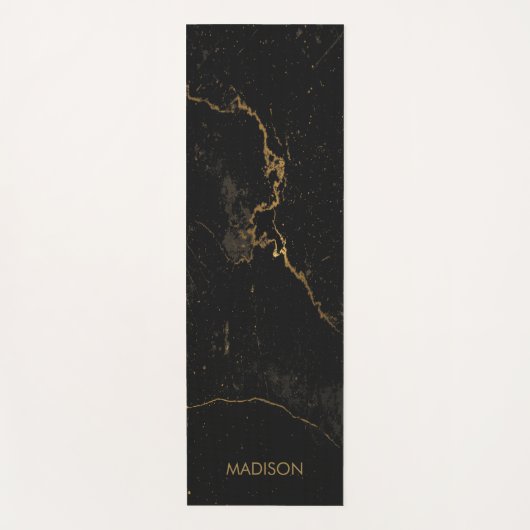 Goldschwarzer Marmor Yogamatte (Vorderseite)