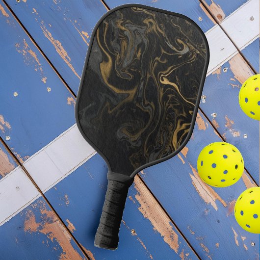 Goldschwarzer Marmorschlauch Stone Pickleball Schläger