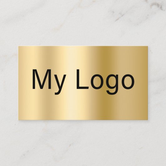 Goldschwarzer QR-Code, rechteckiges Logo Visitenkarte (Vorderseite)