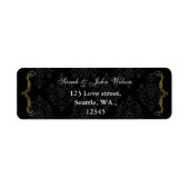 goldschwarzes Adressetikett (Vorne)