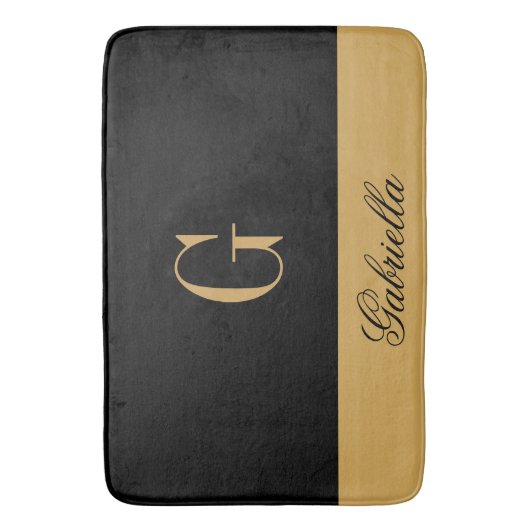 Goldschwarzes Badematte (Vorderseite Vertikal)