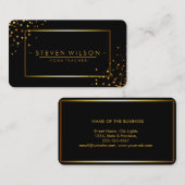 Goldschwarzes dekoratives Yoga-holistische Massage Visitenkarte (Vorne/Hinten)