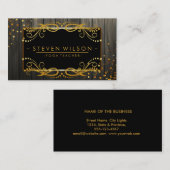 Goldschwarzes dekoratives Yoga-holistische Massage Visitenkarte (Vorne/Hinten)