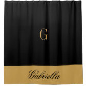 Goldschwarzes Duschvorhang (Vorderseite)