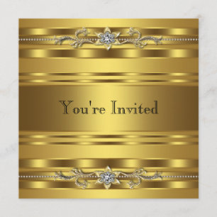 Goldschwarzes Krawatten-Party Corprate Einladung