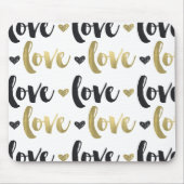 Goldschwarzes Liebe-Herz Mousepad (Vorne)