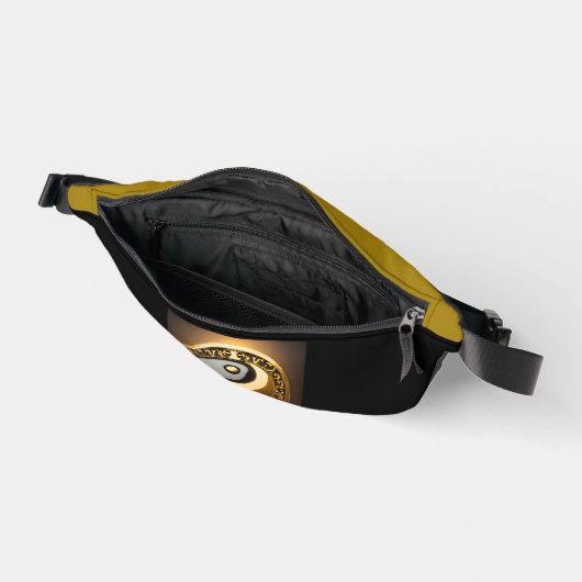 goldschwarzes Logo Bauchtasche (Offen)