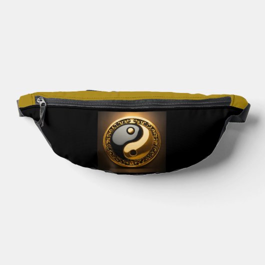 goldschwarzes Logo Bauchtasche (Ablage )