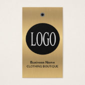 Goldschwarzes Logo mit Bar-Code-Bekleidungspreis-T (Vorderseite)