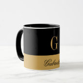Goldschwarzes Tasse (Vorderseite Links)