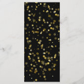 Goldschwarzes Weihnachtsmenü Menükarte (Rückseite)