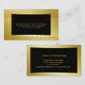 Goldschwarzes Zickzack Yoga-holistische Massage Visitenkarte (Vorne/Hinten)