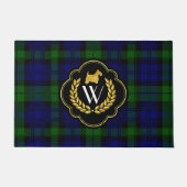 GoldScottie, -Kranz und -monogramm Fußmatte (Vorderseite)