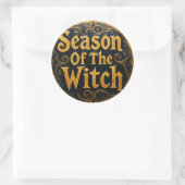 GoldSeasonOfTheWitch Runder Aufkleber (Tasche)
