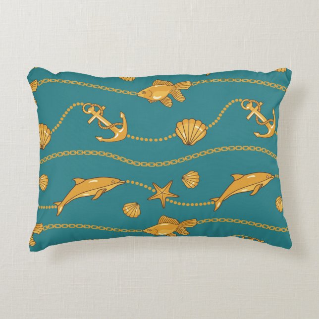 Goldseemuster Dekokissen (Vorderseite)