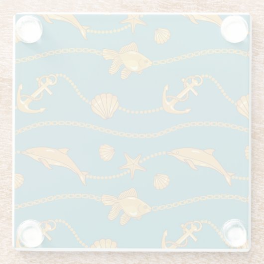 Goldseemuster Glasuntersetzer (Rückseite)
