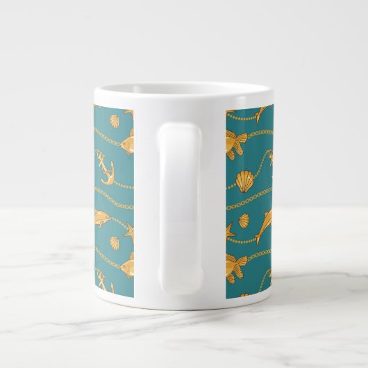 Goldseemuster Jumbo-Tasse (Rückseite)
