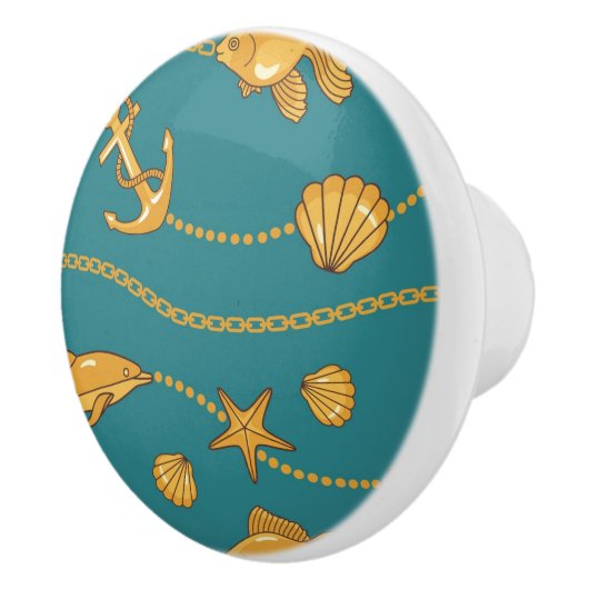 Goldseemuster Keramikknauf (Rechts)