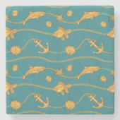 Goldseemuster Steinuntersetzer (Vorderseite)