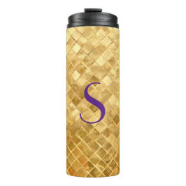 Goldsequin-mit Monogramm thermische Trommel Thermosbecher
