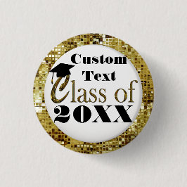 Goldsequins-Klasse des Knopfes des Abschluss-20XX Button