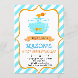 Goldsfisch-Geburtstagsfeier-Einladung Einladung