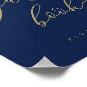 Goldsignatur der Marine Poster (Ecke)