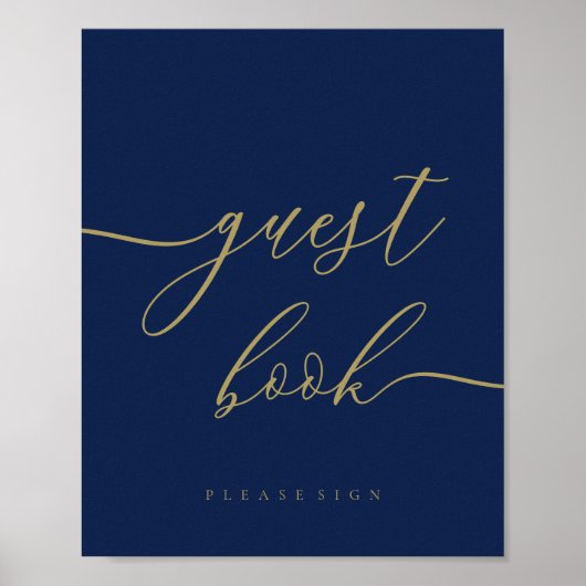 Goldsignatur der Marine Poster (Vorne)