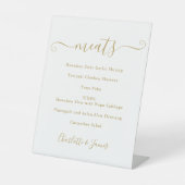 Goldsignatur-Skript für das Menü Lebensmittel Sockelschild (Vorderseite)