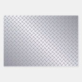 Goldsilber und Bronze-Diamantplatten-Muster Geschenkpapier Set (Vorderseite 2)