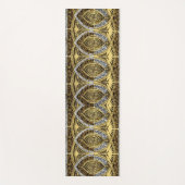 Goldsilber- und Onyx-Wirbel Yogamatte (Vorderseite)