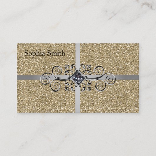 Goldsilber Visitenkarte (Vorderseite)