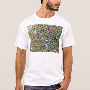 Goldsilbernes schimmerndes Glitzer-Glitzern-Muster T-Shirt