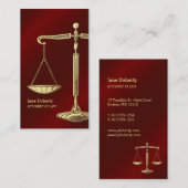 Goldskala der Gerechtigkeit | Rechtsanwalt Visitenkarte (Vorne/Hinten)