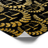 Goldskala der Gerechtigkeit wiederholt Muster Poster (Ecke)