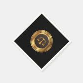 Goldskala für den Abschluss von Justizsymbolen Serviette (Ecke)