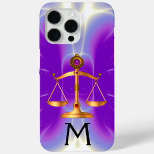GOLDSKALEN DES RECHTS, GEM STONES MONOGRAM Lila Case-Mate iPhone Hülle