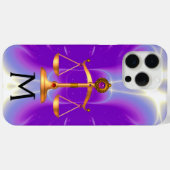 GOLDSKALEN DES RECHTS, GEM STONES MONOGRAM Lila Case-Mate iPhone Hülle (Rückseite (Horizontal))