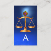 GOLDSKALEN MIT GEM STONES MONOGRAM Blue Visitenkarte (Rückseite)