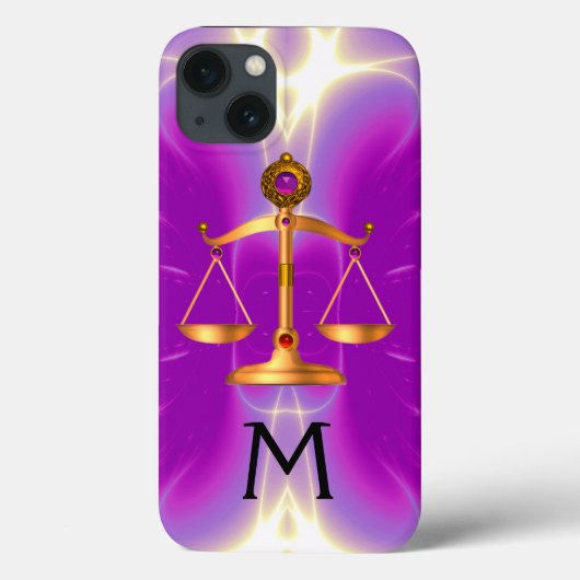 GOLDSKALEN MIT GEM STONES MONOGRAM Pink Case-Mate iPhone Hülle (Rückseite)